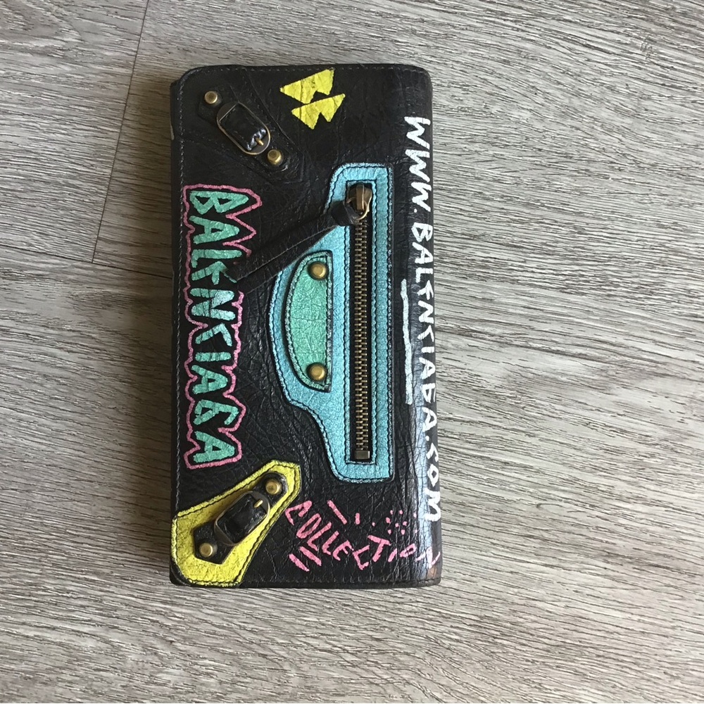 Balenciaga graffiti wallet